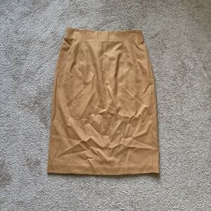 VTG ~ 1980s ~ Anne Klein II ~ Camel Pencil Skirt ~ Wool-Cashmere Blend ~ Size 12